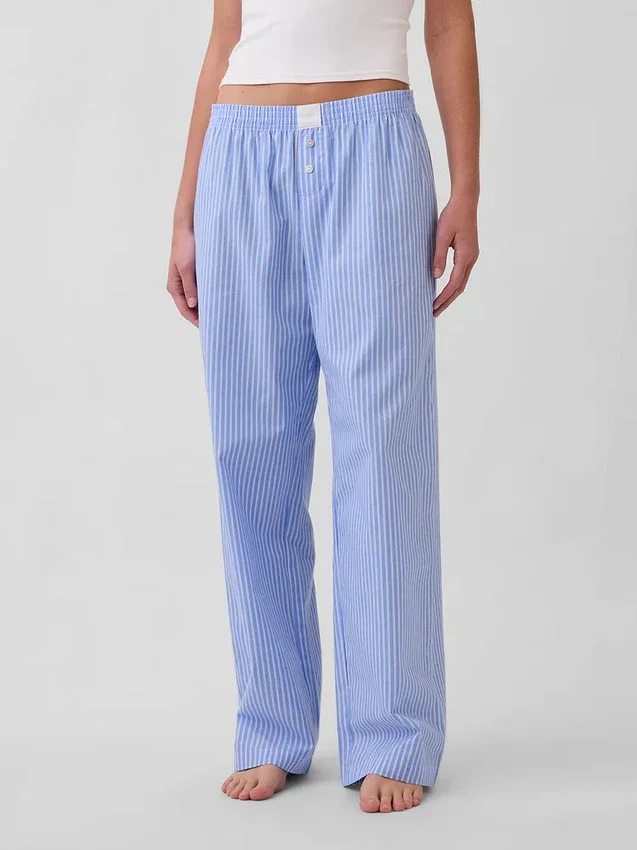 Pantalones de pijama de popelín