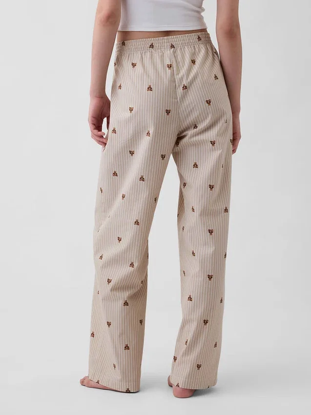 Pantalones de pijama de popelín