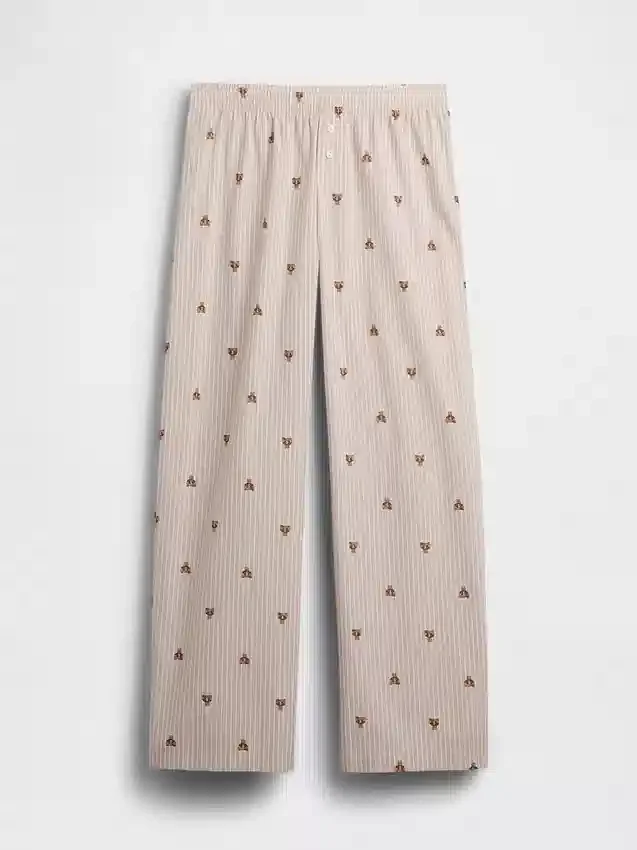 Pantalones de pijama de popelín