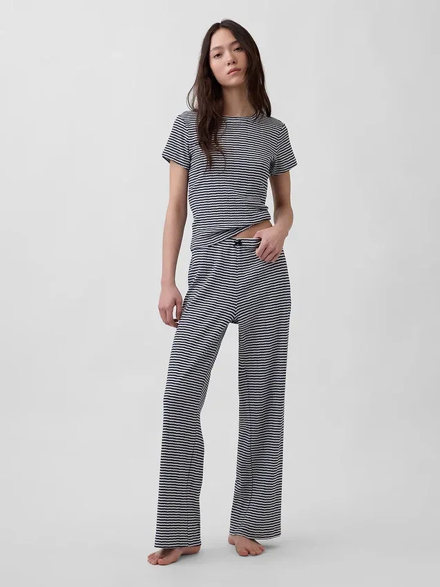 Pantalones de pijama de punto pointelle