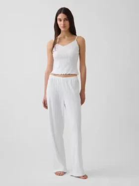 Pantalones de pijama de punto pointelle