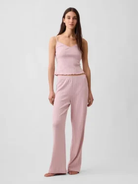 Pantalones de pijama de punto pointelle