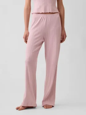Pantalones de pijama de punto pointelle