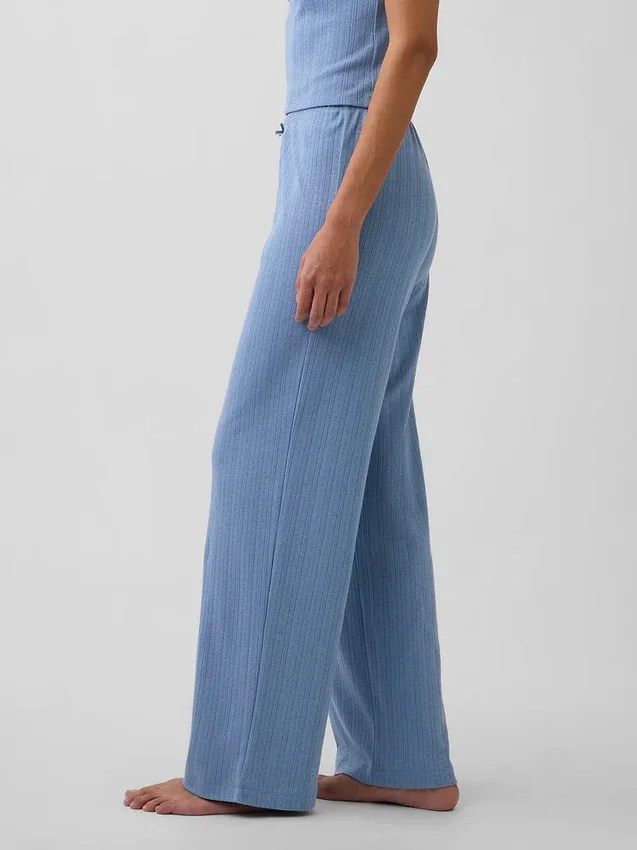 Pantalones de pijama de punto pointelle