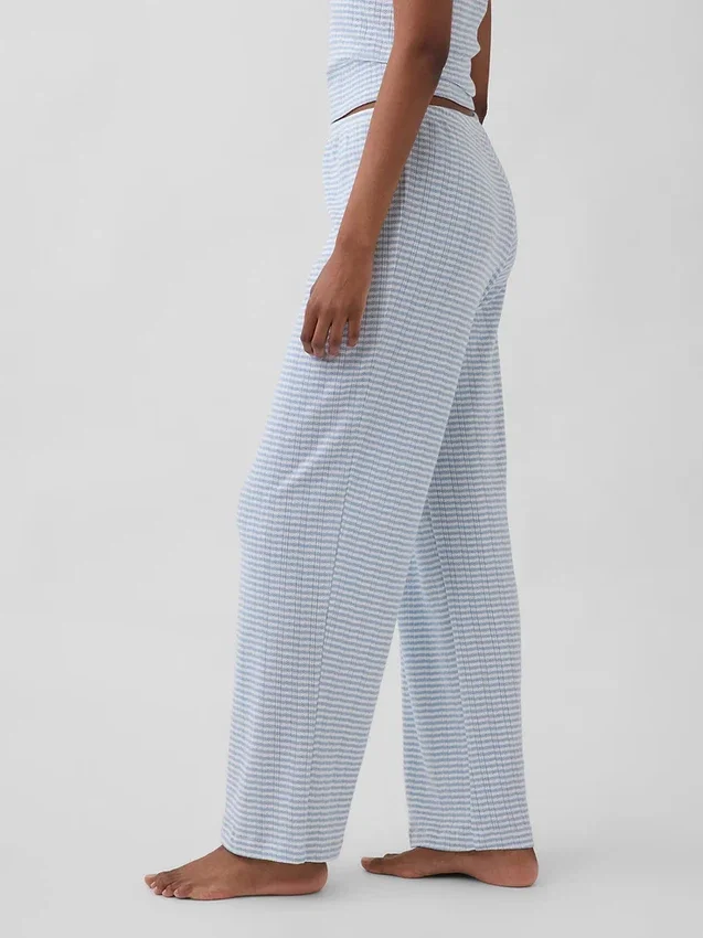 Pantalones de pijama de punto pointelle