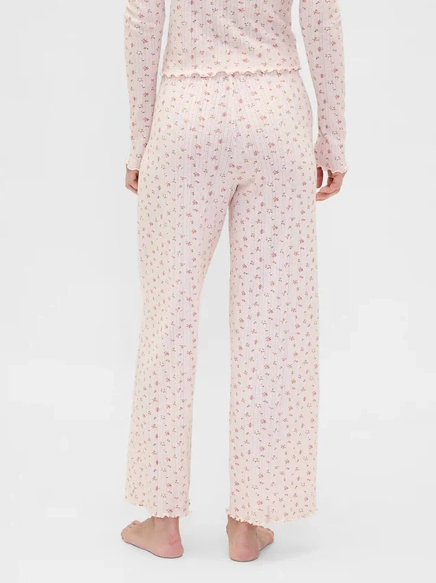 Pantalones de pijama de punto pointelle