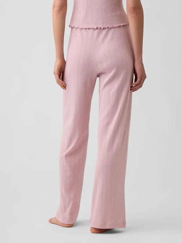 Pantalones de pijama de punto pointelle