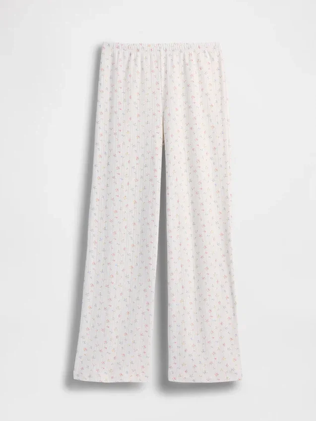 Pantalones de pijama de punto pointelle