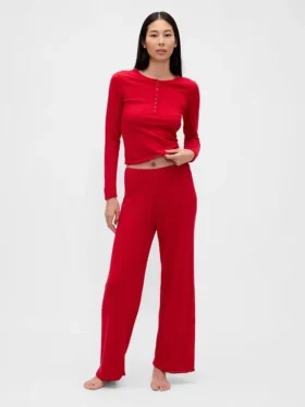 Pantalones de pijama ligeros CashSoft con diseño de corazones en punto Pointelle
