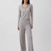 Pantalones de pijama ligeros CashSoft con diseño de corazones en punto Pointelle