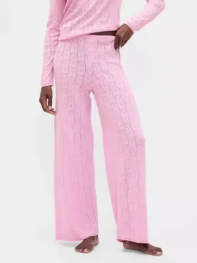 Pantalones de pijama ligeros CashSoft con diseño de corazones en punto Pointelle
