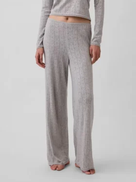 Pantalones de pijama ligeros CashSoft con diseño de corazones en punto Pointelle