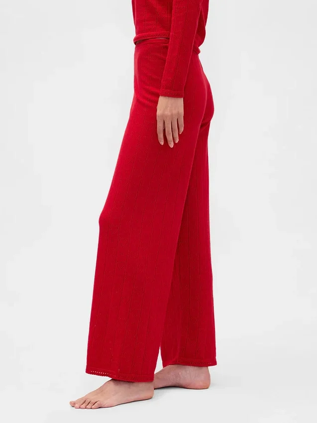 Pantalones de pijama ligeros CashSoft con diseño de corazones en punto Pointelle