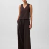 Pantalones de punto de pierna ancha