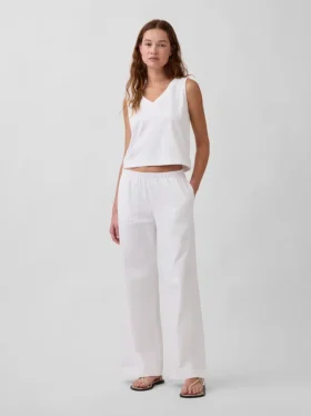 Pantalones de punto de pierna ancha