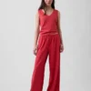 Pantalones de punto de pierna ancha