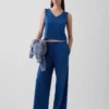 Pantalones de punto de pierna ancha