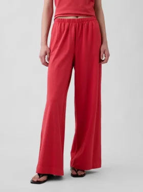 Pantalones de punto de pierna ancha