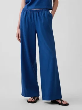Pantalones de punto de pierna ancha