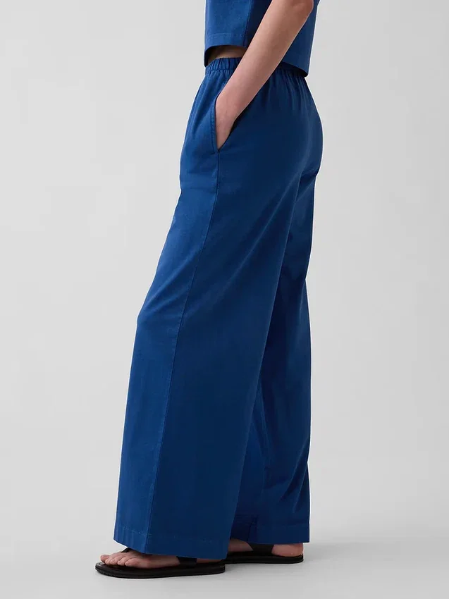 Pantalones de punto de pierna ancha