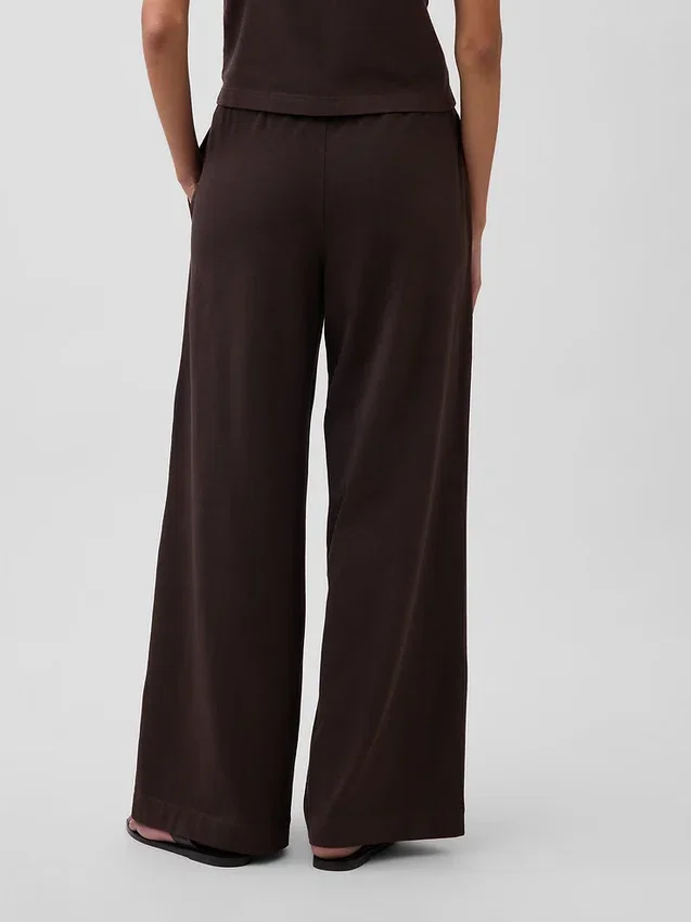 Pantalones de punto de pierna ancha