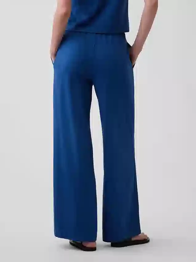 Pantalones de punto de pierna ancha