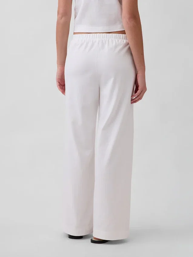 Pantalones de punto de pierna ancha