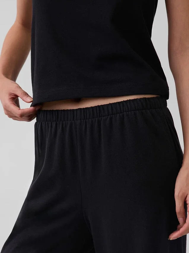 Pantalones de punto de pierna ancha