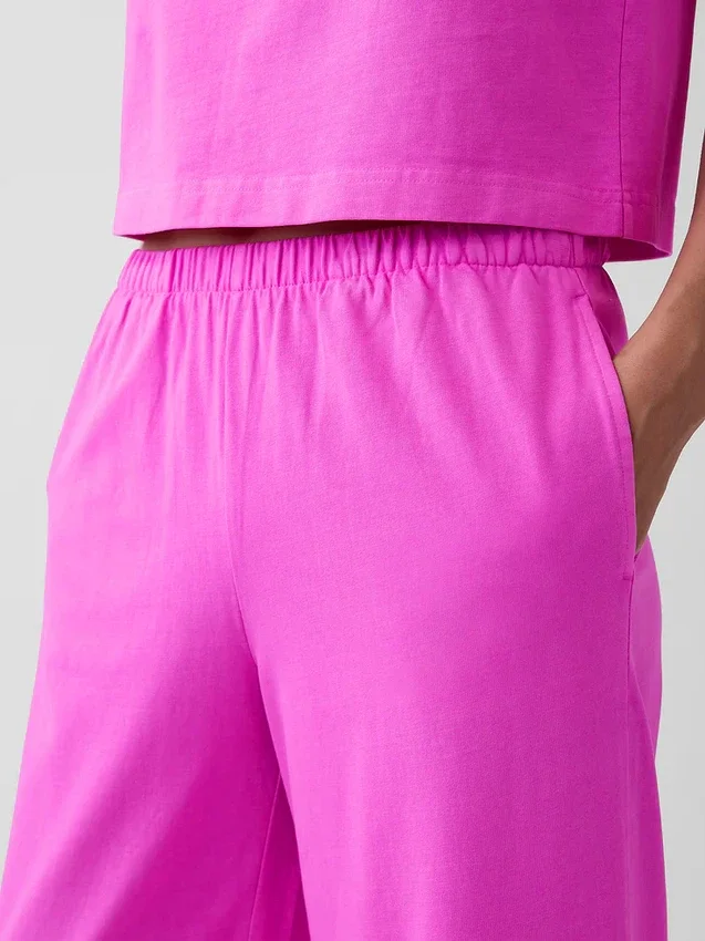 Pantalones de punto de pierna ancha
