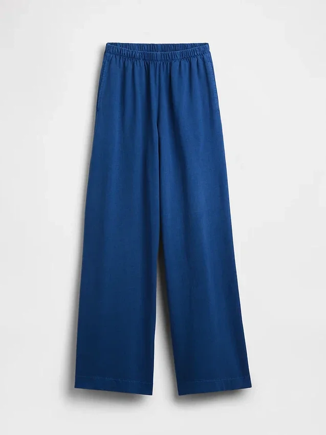 Pantalones de punto de pierna ancha