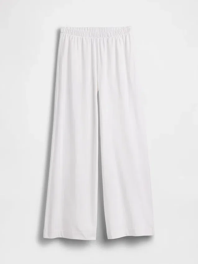 Pantalones de punto de pierna ancha