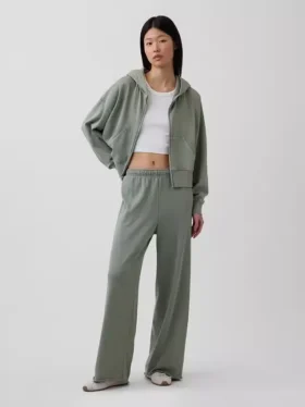 Pantalones de sudadera de felpa suave Vintagesoft de pierna ancha