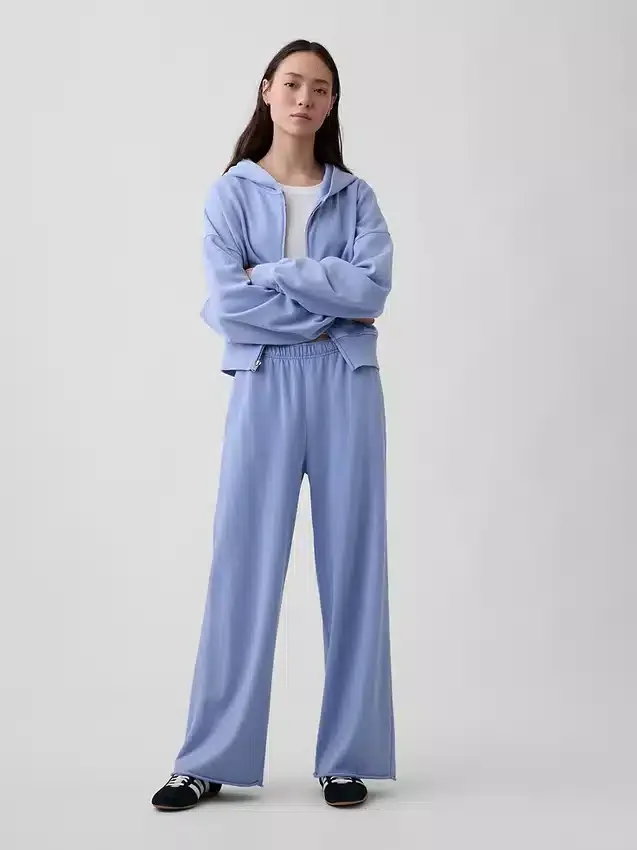 Pantalones de sudadera de felpa suave Vintagesoft de pierna ancha