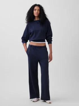 Pantalones de sudadera de felpa suave Vintagesoft de pierna ancha