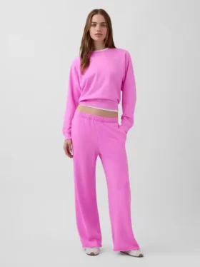 Pantalones de sudadera de felpa suave Vintagesoft de pierna ancha