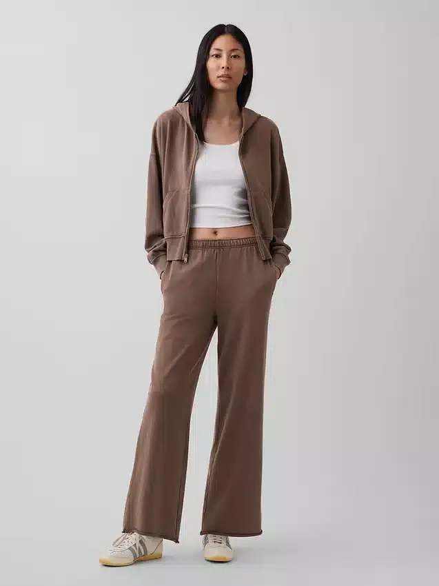 Pantalones de sudadera de felpa suave Vintagesoft de pierna ancha