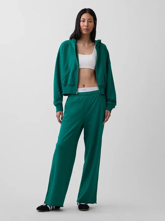 Pantalones de sudadera de felpa suave Vintagesoft de pierna ancha