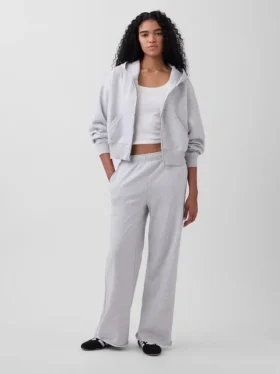 Pantalones de sudadera de felpa suave Vintagesoft de pierna ancha