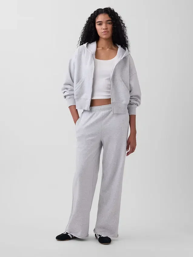 Pantalones de sudadera de felpa suave Vintagesoft de pierna ancha