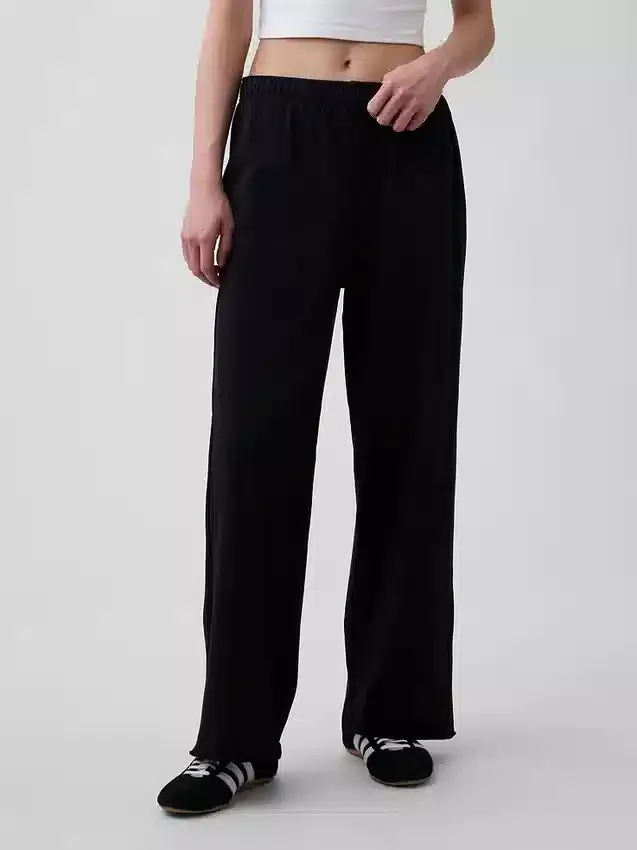 Pantalones de sudadera de felpa suave Vintagesoft de pierna ancha