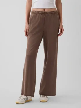 Pantalones de sudadera de felpa suave Vintagesoft de pierna ancha