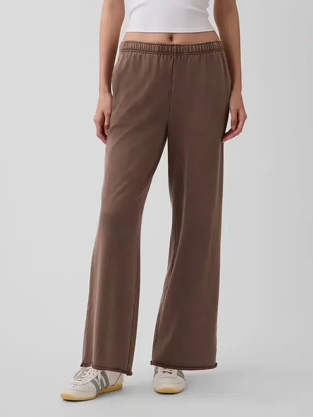 Pantalones de sudadera de felpa suave Vintagesoft de pierna ancha