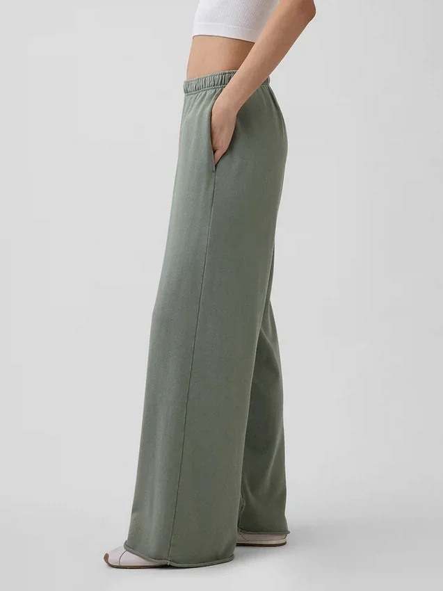 Pantalones de sudadera de felpa suave Vintagesoft de pierna ancha