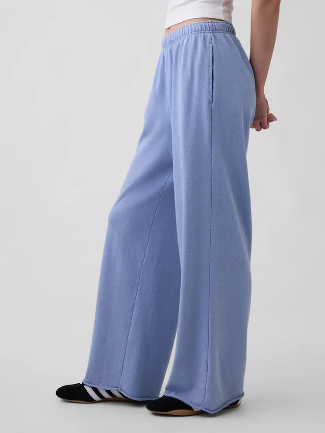 Pantalones de sudadera de felpa suave Vintagesoft de pierna ancha