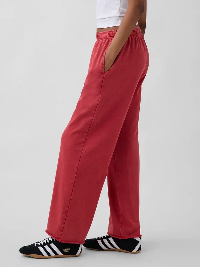 Pantalones de sudadera de felpa suave Vintagesoft de pierna ancha