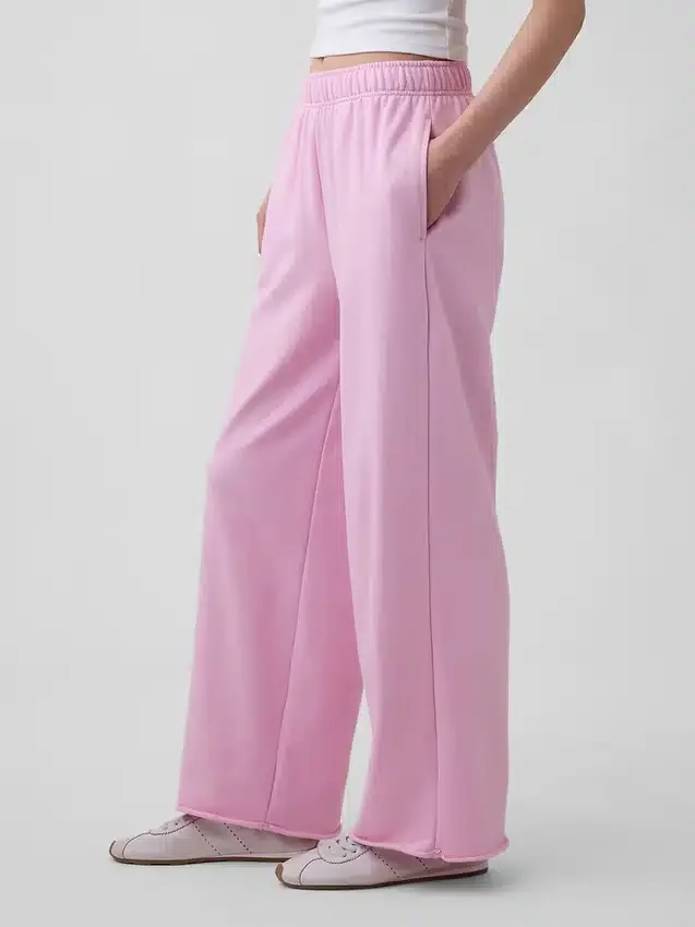 Pantalones de sudadera de felpa suave Vintagesoft de pierna ancha