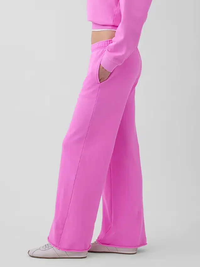 Pantalones de sudadera de felpa suave Vintagesoft de pierna ancha