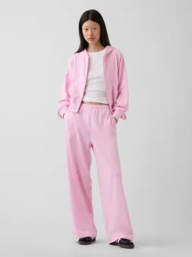 Pantalones de sudadera holgados de felpa Vintagesoft de talle medio