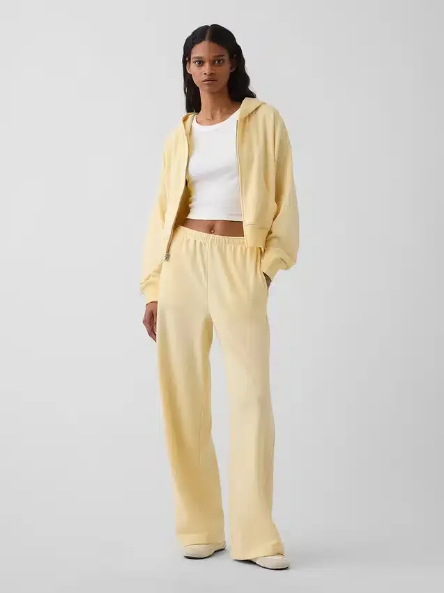 Pantalones de sudadera holgados de felpa Vintagesoft de talle medio