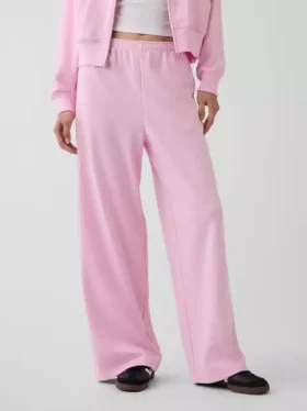 Pantalones de sudadera holgados de felpa Vintagesoft de talle medio